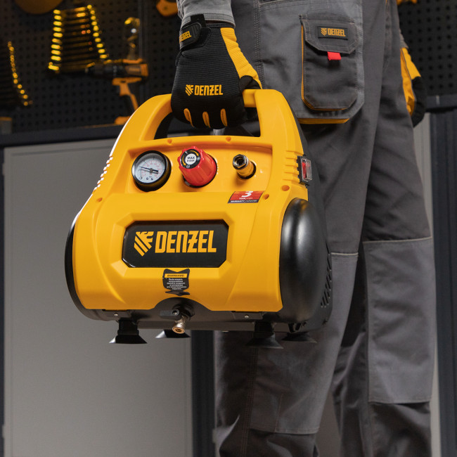 Компрессор воздушный безмасляный РС 1/6-180,1, 1 кВт, 180 л/мин, 6 л Denzel в Новосибирске