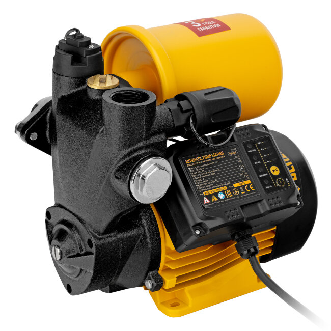 Насосная станция PS500C, 500 Вт, напор 35 м, 2200 л/ч, ресивер 2 л, блок управления Denzel в Новосибирске
