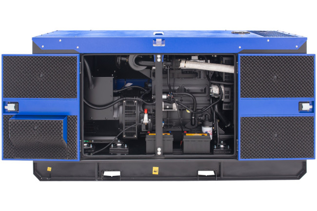 Дизельный генератор ТСС АД-40С-Т400 в шумозащитном кожухе с АВР в Новосибирске