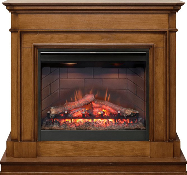 Каминокомплект Newport - Орех с очагом Symphony 26'' DF2608-INT в Новосибирске