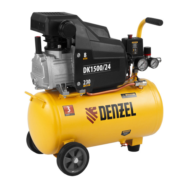Компрессор воздушный DK1500/24, Х-PRO 1.5 кВт, 230 л/мин, 24 л Denzel в Новосибирске