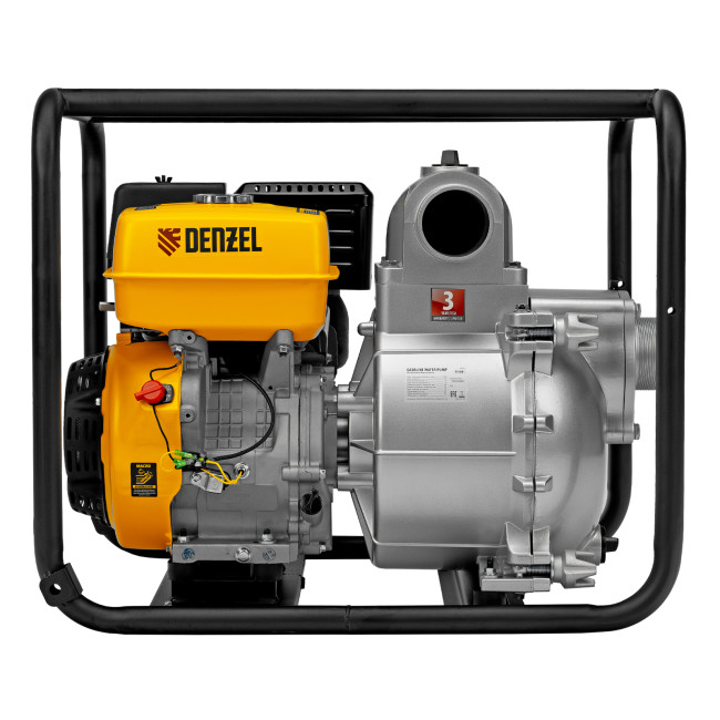 Мотопомпа бензиновая для грязной воды PX-80D, 15 л.с, 3", 1500 л/мин, глубина 8 м , напор 30 м Denzel в Новосибирске