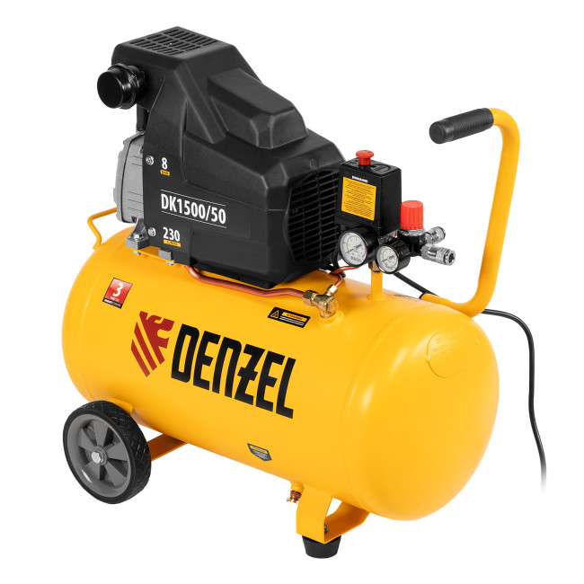 Компрессор воздушный DK1500/50, Х-PRO 1.5 кВт, 230 л/мин, 50 л Denzel в Новосибирске