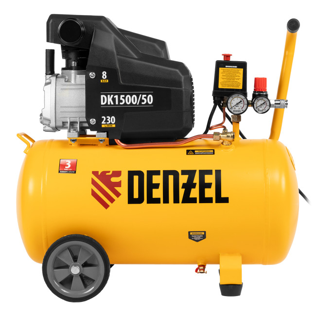 Компрессор воздушный DK1500/50, Х-PRO 1.5 кВт, 230 л/мин, 50 л Denzel в Новосибирске