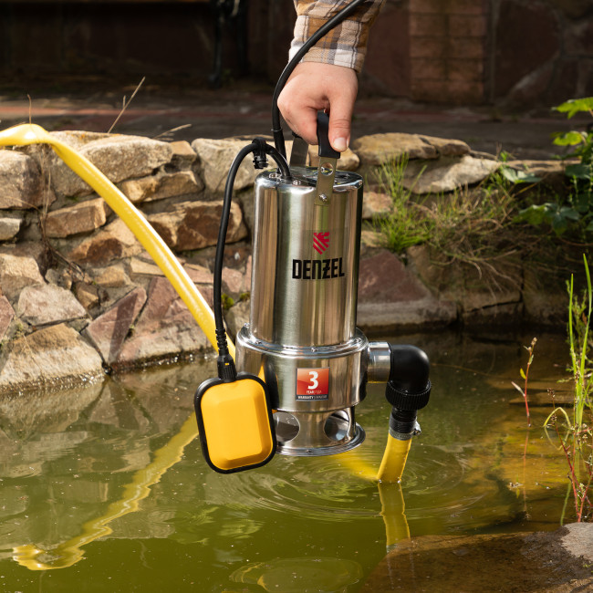 Дренажный насос DP1100X, 1100 Вт, подъем 11 м, 15500 л/ч Denzel в Новосибирске