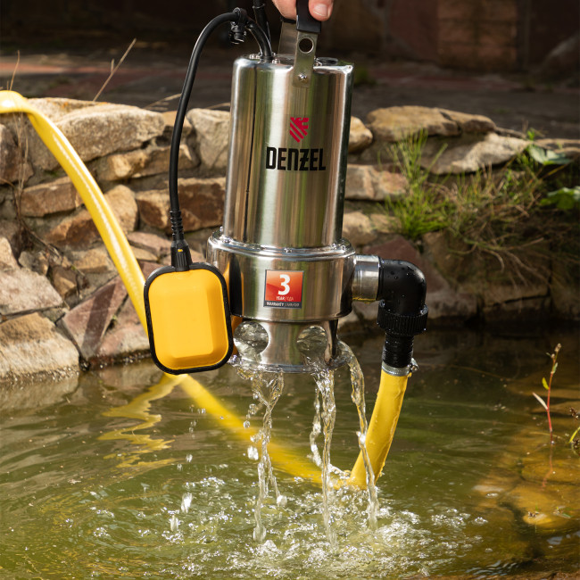 Дренажный насос DP1100X, 1100 Вт, подъем 11 м, 15500 л/ч Denzel в Новосибирске