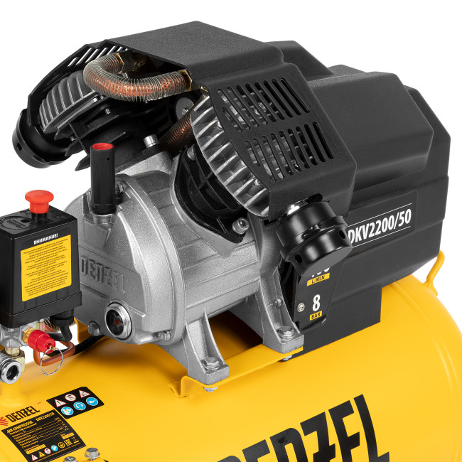 Компрессор воздушный DKV2200/50, Х-PRO 2.2 кВт, 400 л/мин, 50 л Denzel в Новосибирске