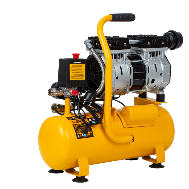 Компрессор DLS650/10 безмаслянный малошумный 650 Вт, 120 л/мин, ресивер 10 л Denzel в Новосибирске