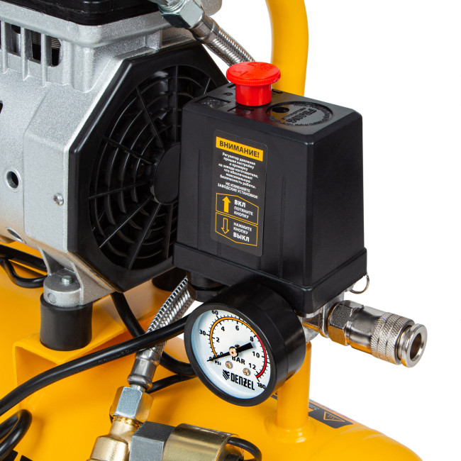 Компрессор DLS650/10 безмаслянный малошумный 650 Вт, 120 л/мин, ресивер 10 л Denzel в Новосибирске