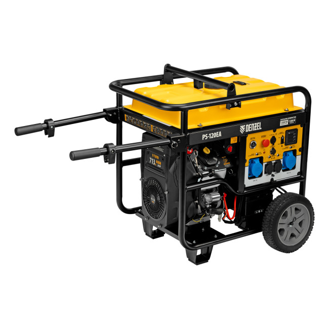 Генератор бензиновый PS-120EA, 12 кВт,230 В, 40л, разъём ATS,эл.старт Denzel в Новосибирске