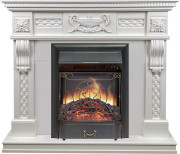 Каминокомплект Corsica - Матовый белый (Ширина 1100) с очагом Majestic FX Black Каминокомплект Corsica - Матовый белый (Ширина 1100) с очагом Majestic FX Black