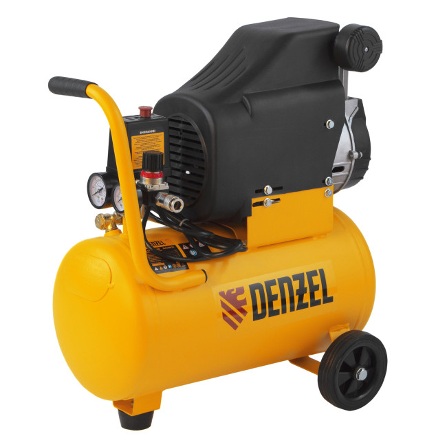 Компрессор воздушный DLC1300/24 безмасляный 1.3 кВт, 24 литра, 206 л/мин Denzel в Новосибирске