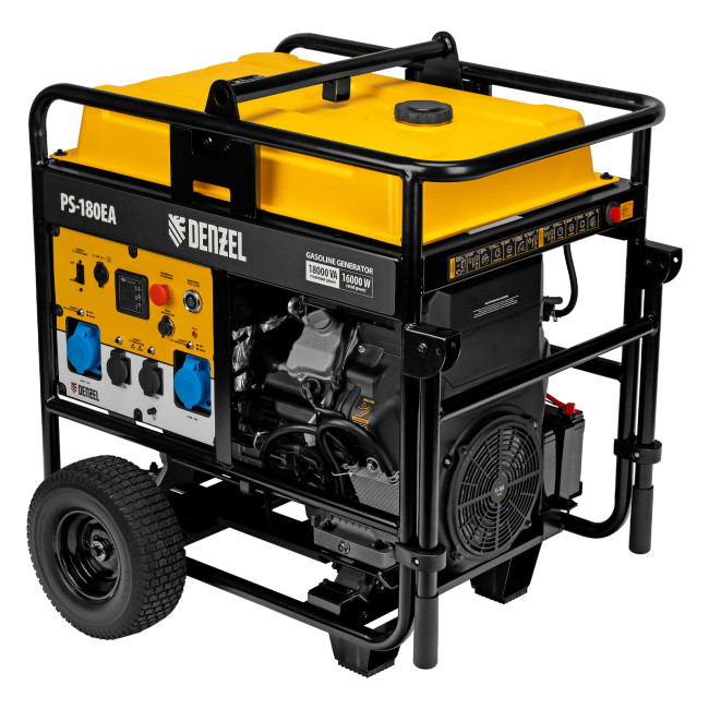 Генератор бензиновый PS-180EA, 18 кВт,230 В, 65л, разъём ATS,эл.старт Denzel в Новосибирске