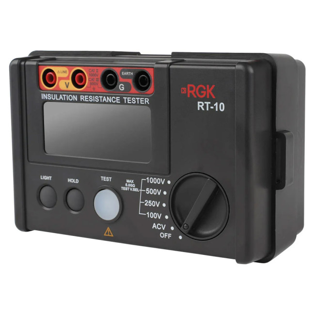Цифровой мегаомметр RGK RT-10 с поверкой в Новосибирске