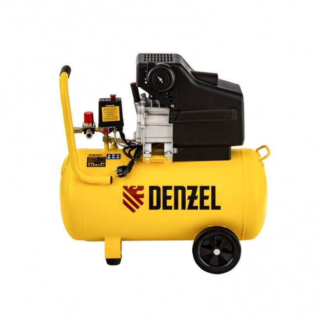 Компрессор воздушный прямой привод DC1700/50, 1.7 кВт, 50 литров, 260 л/мин Denzel в Новосибирске