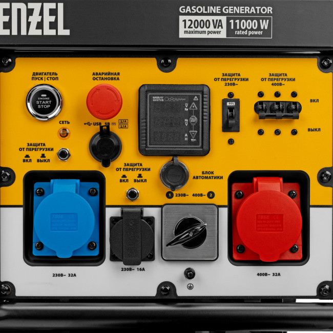 Генератор бензиновый PS-120EAD-3, 12 кВт,230/400 В, 40л, разъём ATS,перекл.режима,эл.старт Denzel в Новосибирске Генератор бензиновый PS-120EAD-3, 12 кВт,230/400 В, 40л, разъём ATS,перекл.режима,эл.старт Denzel в Новосибирске