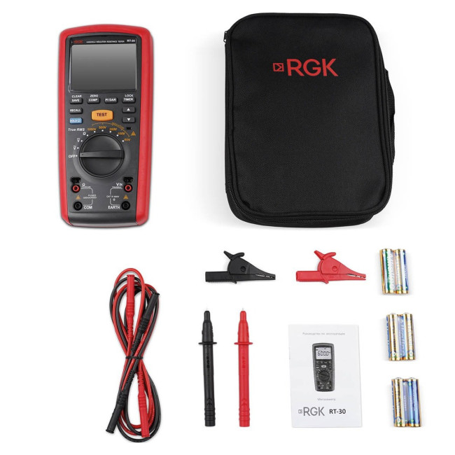Цифровой мегаомметр RGK RT-30 с поверкой в Новосибирске