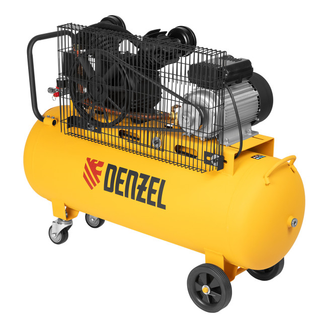 Компрессор воздушный BCV2200/100, ременный привод, 2.2 кВт, 100 литров, 370 л/мин Denzel в Новосибирске