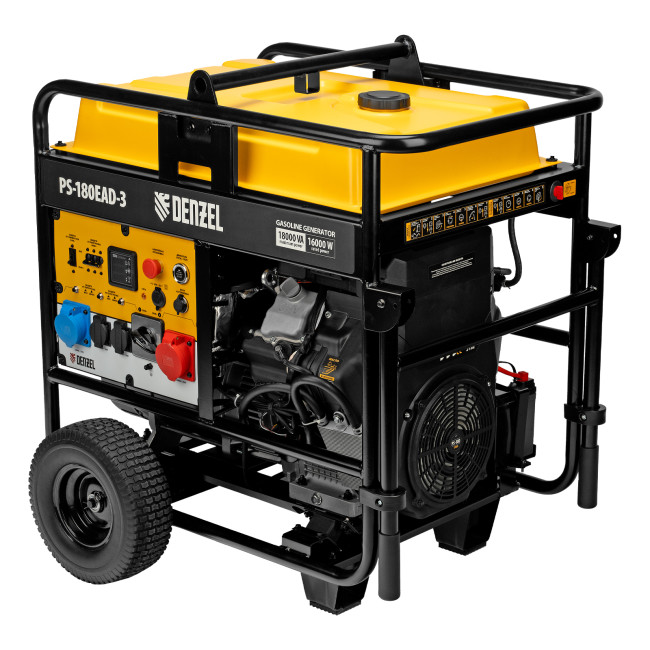 Генератор бензиновый PS-180EAD-3, 18 кВт,230/400 В, 65л, разъём ATS,перекл.режима,эл.старт Denzel в Новосибирске Генератор бензиновый PS-180EAD-3, 18 кВт,230/400 В, 65л, разъём ATS,перекл.режима,эл.старт Denzel в Новосибирске
