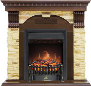 Каминокомплект Dublin угловой - Темный дуб / Сланец с очагом Fobos FX Black Каминокомплект Dublin угловой - Темный дуб / Сланец с очагом Fobos FX Black