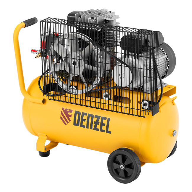 Компрессор воздушный BCI2300/50, ременный привод, 2.3 кВт, 50 литров, 400 л/мин Denzel в Новосибирске
