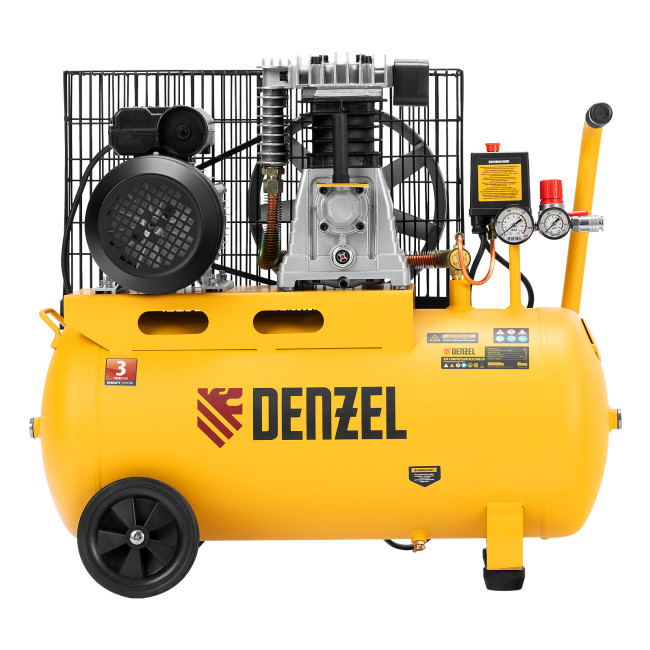 Компрессор воздушный BCI2300/50, ременный привод, 2.3 кВт, 50 литров, 400 л/мин Denzel в Новосибирске