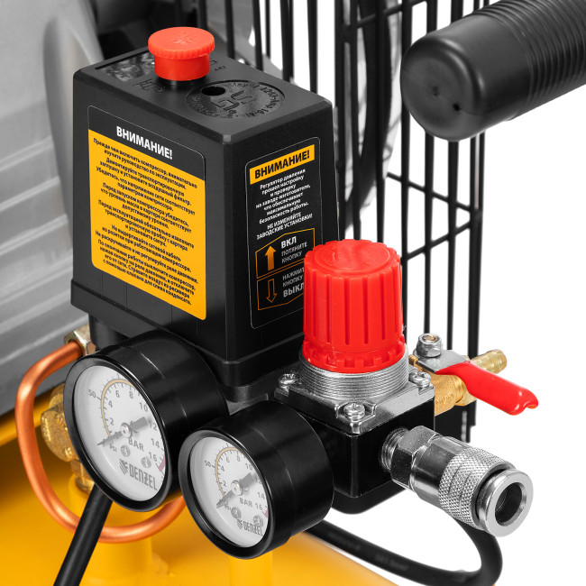 Компрессор воздушный BCI2300/50, ременный привод, 2.3 кВт, 50 литров, 400 л/мин Denzel в Новосибирске