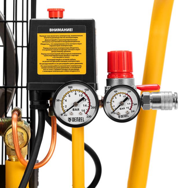Компрессор воздушный BCI2300/50, ременный привод, 2.3 кВт, 50 литров, 400 л/мин Denzel в Новосибирске