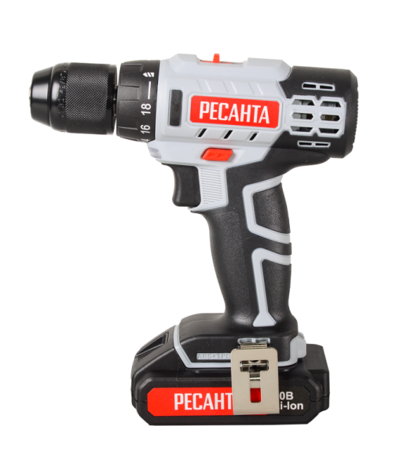 Дрель-шуруповерт аккумуляторная Ресанта ДА-20-2ЛК (2,0 А/ч) в Новосибирске