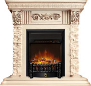 Каминокомплект Luxemburg (каменный) - Сланец/Cлоновая кость с патиной с очагом Fobos FX M Black RC Каминокомплект Luxemburg (каменный) - Сланец/Cлоновая кость с патиной с очагом Fobos FX M Black RC