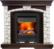 Каминокомплект Glasgow - Темный дуб / Белый с очагом Danville Black FB2 Каминокомплект Glasgow - Темный дуб / Белый с очагом Danville Black FB2