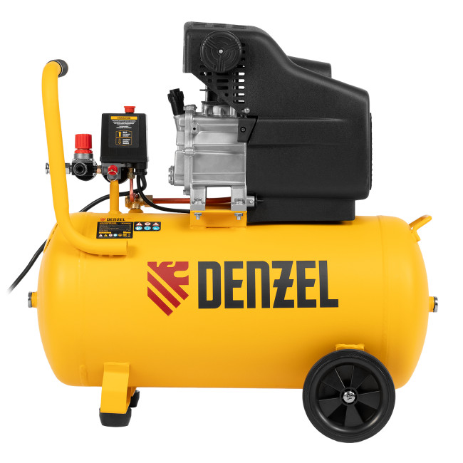 Компрессор воздушный, прямой привод DC1500/50, 1.5 кВт, 50 литров, 220 л/мин Denzel в Новосибирске
