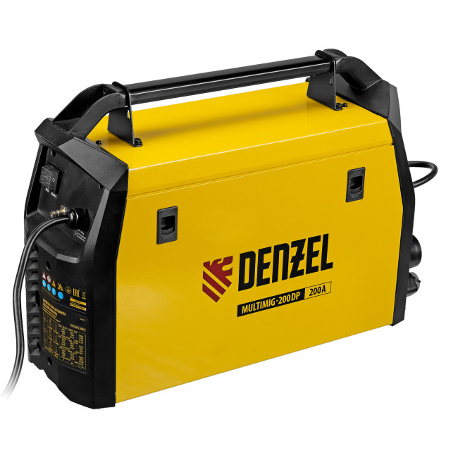 Аппарат инвертор. полуавтомат. сварки MultiMIG-200DP Synergy Double Pulse, 200 А, ПВ 80% Denzel в Новосибирске