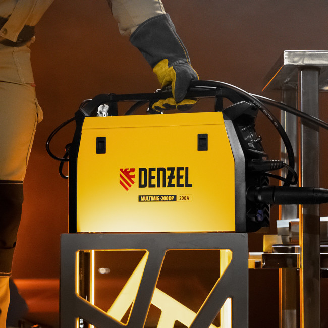 Аппарат инвертор. полуавтомат. сварки MultiMIG-200DP Synergy Double Pulse, 200 А, ПВ 80% Denzel в Новосибирске
