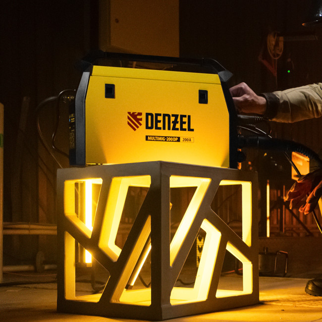 Аппарат инвертор. полуавтомат. сварки MultiMIG-200DP Synergy Double Pulse, 200 А, ПВ 80% Denzel в Новосибирске