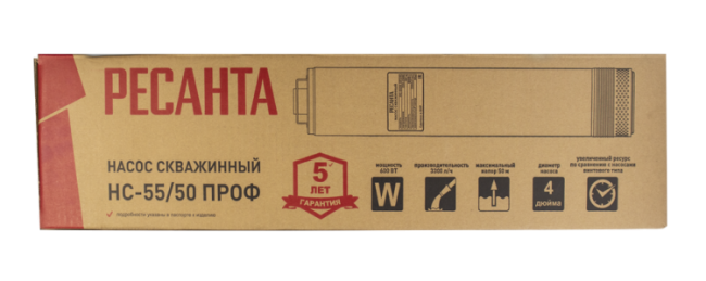 Скважинный насос Ресанта НС-55/50 ПРОФ в Новосибирске