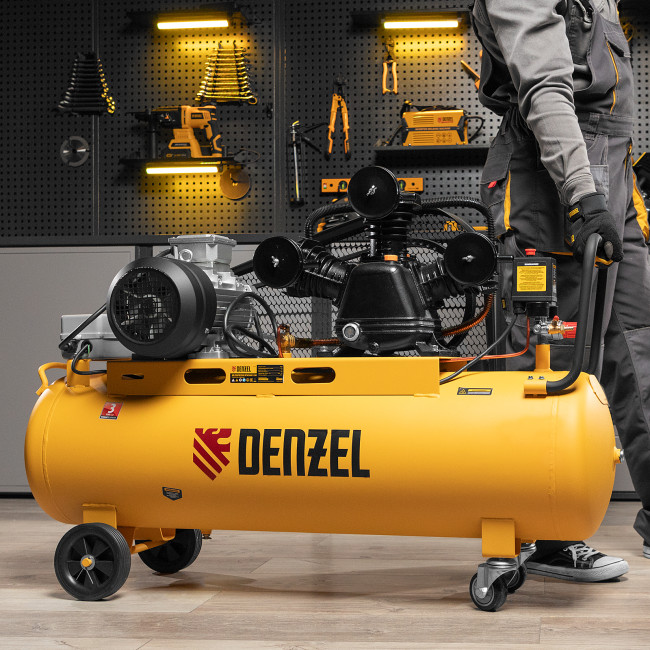 Компрессор воздушный BCW3000-T/100, ременный привод, 3.0 кВт, 100 литров, 520 л/мин Denzel в Новосибирске Компрессор воздушный BCW3000-T/100, ременный привод, 3.0 кВт, 100 литров, 520 л/мин Denzel в Новосибирске
