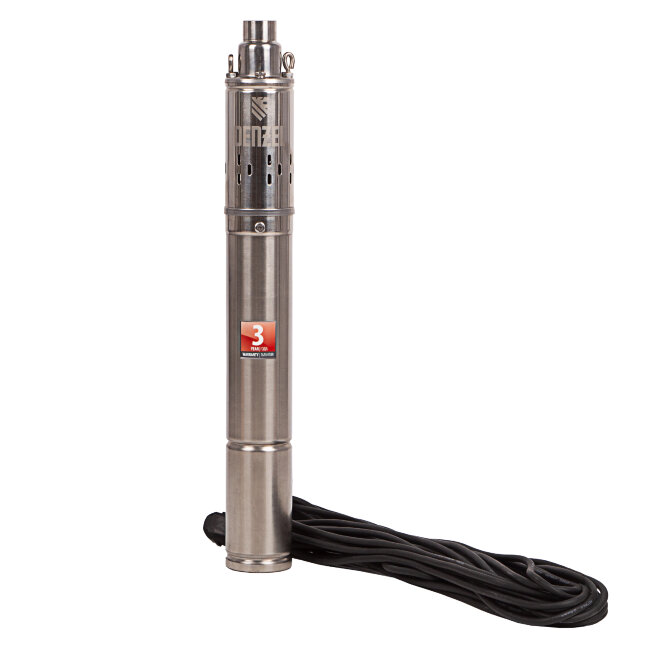 Скважинный насос DWS-3-75, винтовой, диаметр 3", 500 Вт, 1600 л/ч, напор 75 м Denzel в Новосибирске