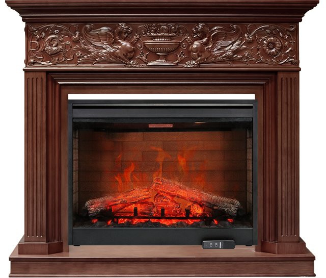 Каминокомплект Palace - Темный дуб с очагом Symphony 30'' DF3020-EU в Новосибирске