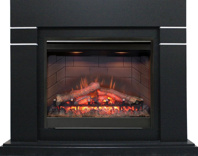 Каминокомплект Lindos - Черный (Высота 985мм) с очагом Symphony 26'' DF2608-INT в Новосибирске