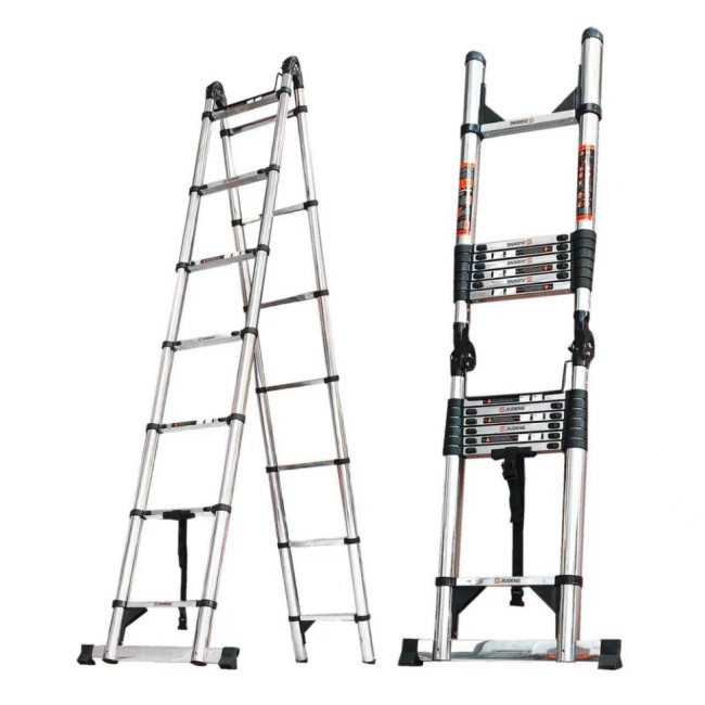 Лестница телескопическая трансформер нержавеющая сталь 3,3/6,6 м TM-5066CC в Новосибирске Лестница телескопическая трансформер нержавеющая сталь 3,3/6,6 м TM-5066CC в Новосибирске