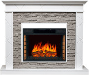 Каминокомплект Basel - Белый / Сланец серый с очагом Vision 26 LED FX Каминокомплект Basel - Белый / Сланец серый с очагом Vision 26 LED FX