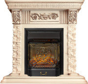 Каминокомплект Luxemburg (каменный) - Сланец/Cлоновая кость с патиной с очагом Majestic FX M Black RC Каминокомплект Luxemburg (каменный) - Сланец/Cлоновая кость с патиной с очагом Majestic FX M Black RC