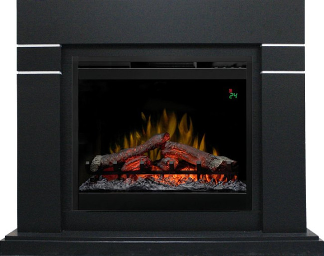 Каминокомплект Lindos - Черный (Высота 985мм) с очагом Symphony 26'' DF2624L-INT в Новосибирске