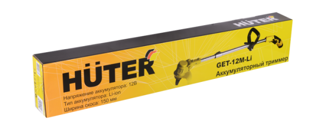 Аккумуляторный триммер GET-12M-2Li Huter (в комплекте 2 АКБ и ЗУ) в Новосибирске