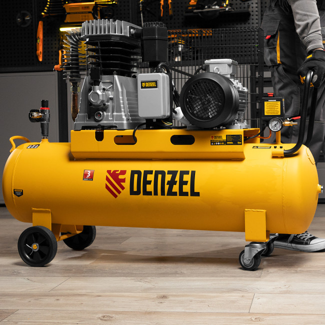 Компрессор воздушный, ременный привод BCI4000-T/100, 4.0 кВт, 100 литров, 690 л/мин Denzel в Новосибирске Компрессор воздушный, ременный привод BCI4000-T/100, 4.0 кВт, 100 литров, 690 л/мин Denzel в Новосибирске