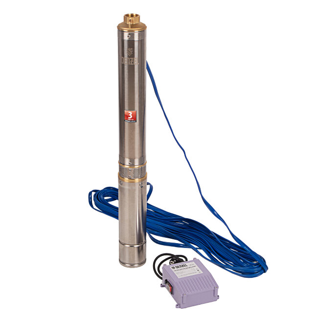 Скважинный насос DWC-4-80, центробежный, диаметр 4", 1500 Вт, 5700 л/ч, напор 80 м Denzel в Новосибирске