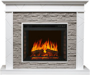 Каминокомплект Basel - Белый / Сланец серый с очагом Vision 23 EF LED FX Каминокомплект Basel - Белый / Сланец серый с очагом Vision 23 EF LED FX