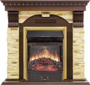 Каминокомплект Dublin угловой - Темный дуб / Сланец с очагом Majestic FX M Brass Каминокомплект Dublin угловой - Темный дуб / Сланец с очагом Majestic FX M Brass