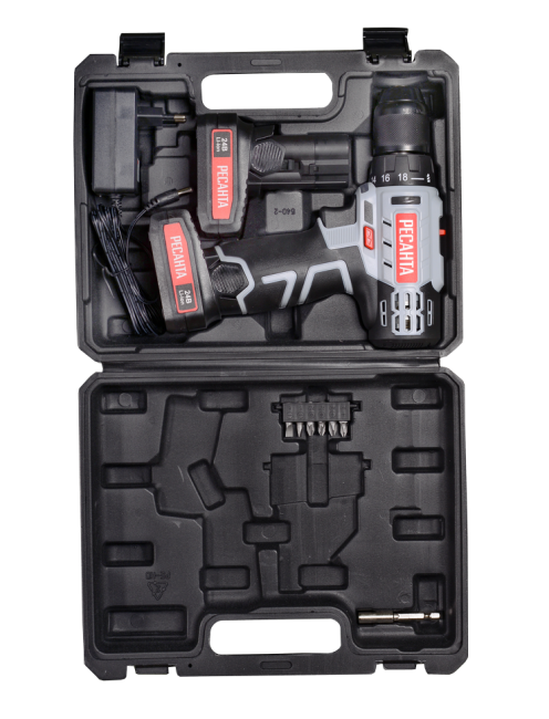 Дрель-шуруповерт аккумуляторная ДА-24-2ЛК Ресанта в Новосибирске